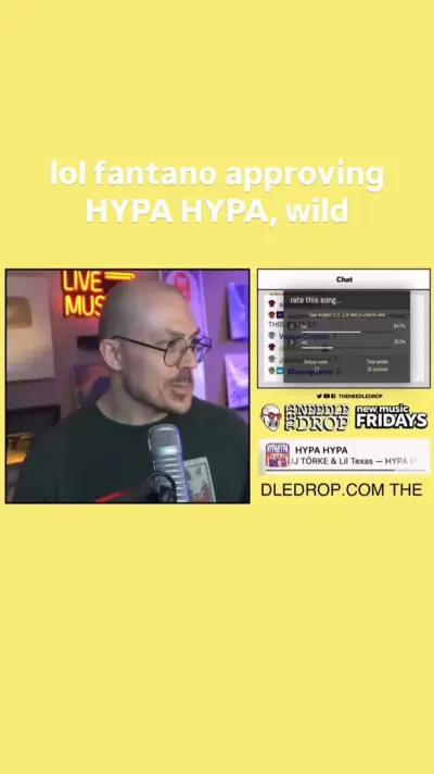 Anthony Fantano’s HYPA HYPA stream, shared in the void story archive